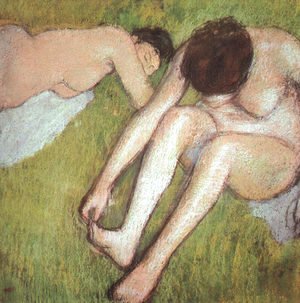 Edgar Degas - Bathers on the grass 1886-90