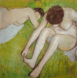 Edgar Degas - Two Bathers on the Grass
