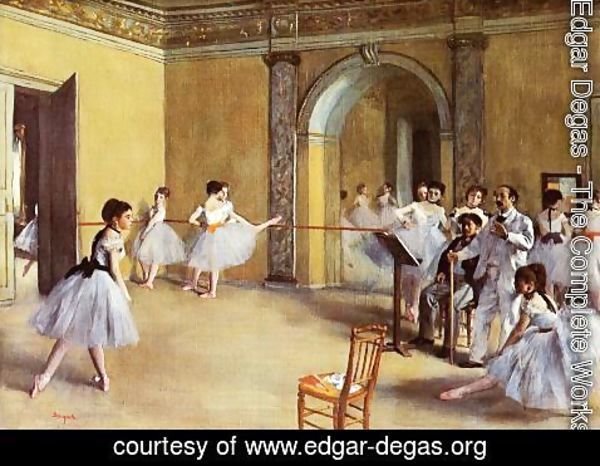 Edgar Degas - Dance Class at the Opera, rue Le Peletier