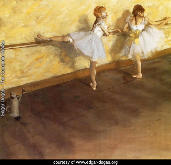 Dancers Practicing at the Barre